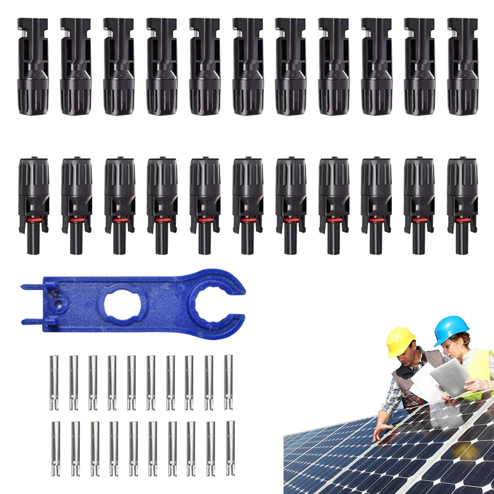 Solar Cable Mc4 Connector - 10 ペア MC4 太陽光発電ソーラーコネクタ効率防水男性と女性のワイヤーケーブルコネクタソーラーケーブル家庭用屋外
