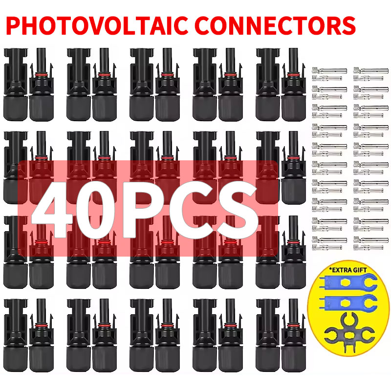 Solar Cable Mc4 Connector - 400/200/100/40/20/10 個太陽光発電ソーラーコネクタ 1000V30A 卸売パネルコネクタキット PV/MC ケーブル