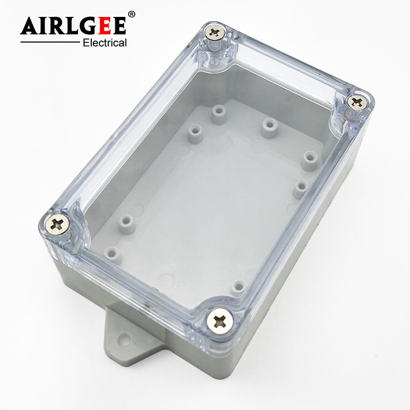 Cable Gland Waterproof - 固定穴付き防水電気ジャンクションボックス,透明カバー,100x68mm x 40mm,プラスチックワイヤーip65,日曜大工