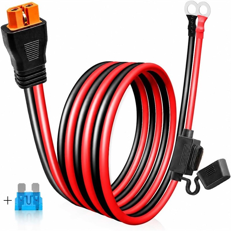 Solar Cable Mc4 Connector - 12AWGソーラーゴムコーティングXT60/60iコネクタからmc4/M3-10/リングなしメス型エネルギー貯蔵電源充電ケーブルソーラーパネルケーブル
