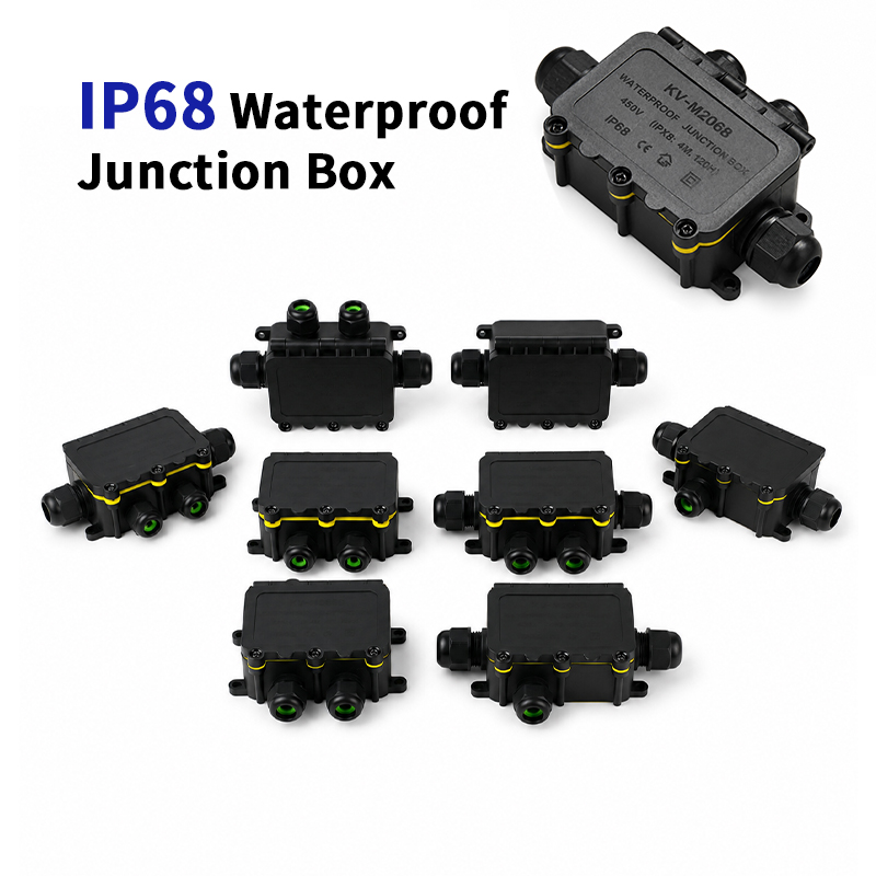 Cable Gland Waterproof - IP68防水ジャンクションボックス 2-8ウェイ 6極電気ケーブルコネクタ 32A 450V PA66