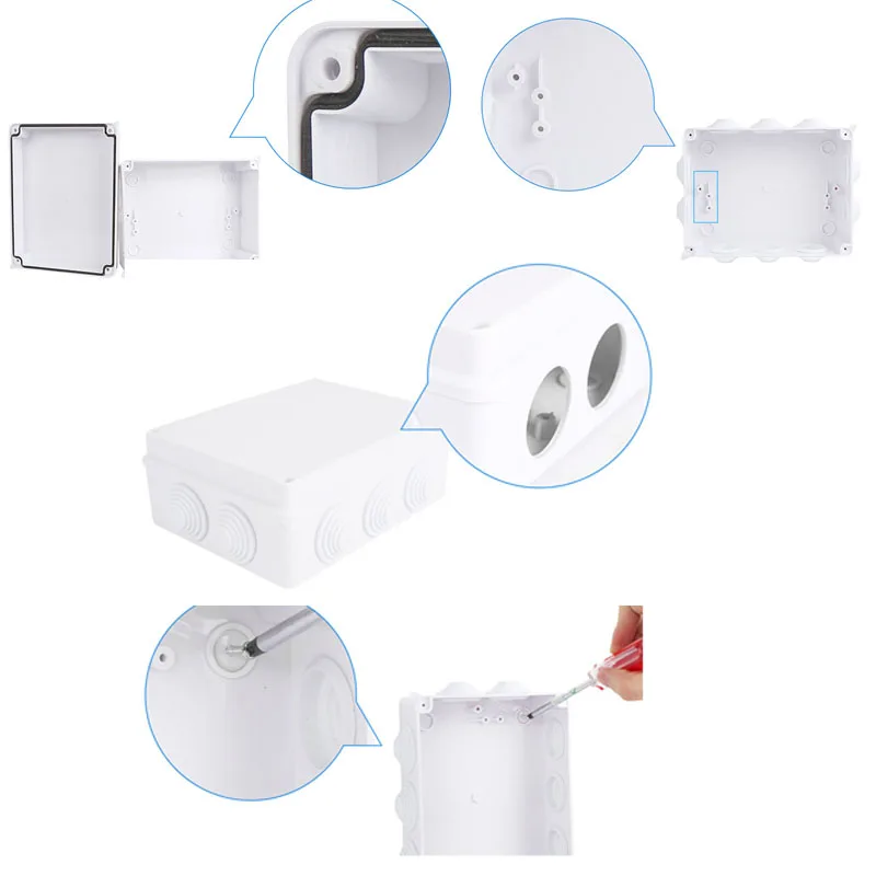 屋外防水電源ボックス ABS プラスチック IP65 電気制 - Cable Gland Waterproof のレビューと価格