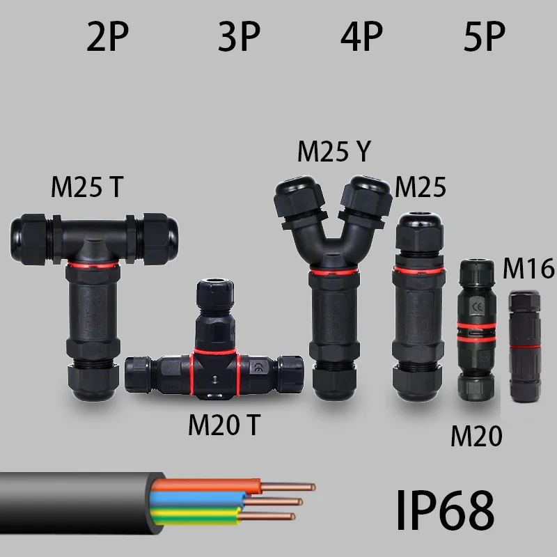 防水電子機器ケーブルコネクタ,防水ip68ケーブル,3方向, - Cable Gland Waterproof のレビューと価格