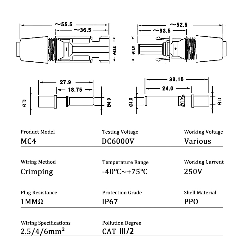 10/20/50/100/300/400 個太陽光発電ソーラ - Solar Cable Mc4 Connector のレビューと価格