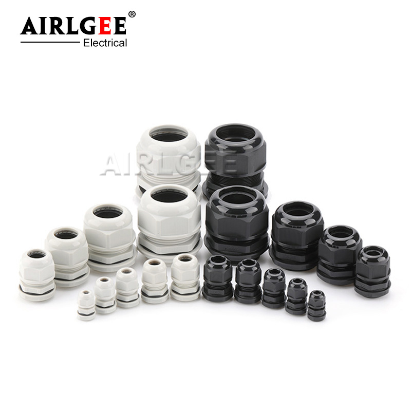 10個白黒ナイロンプラスチックコネクタPG7 PG9 PG1 - Cable Gland Waterproof のレビューと価格