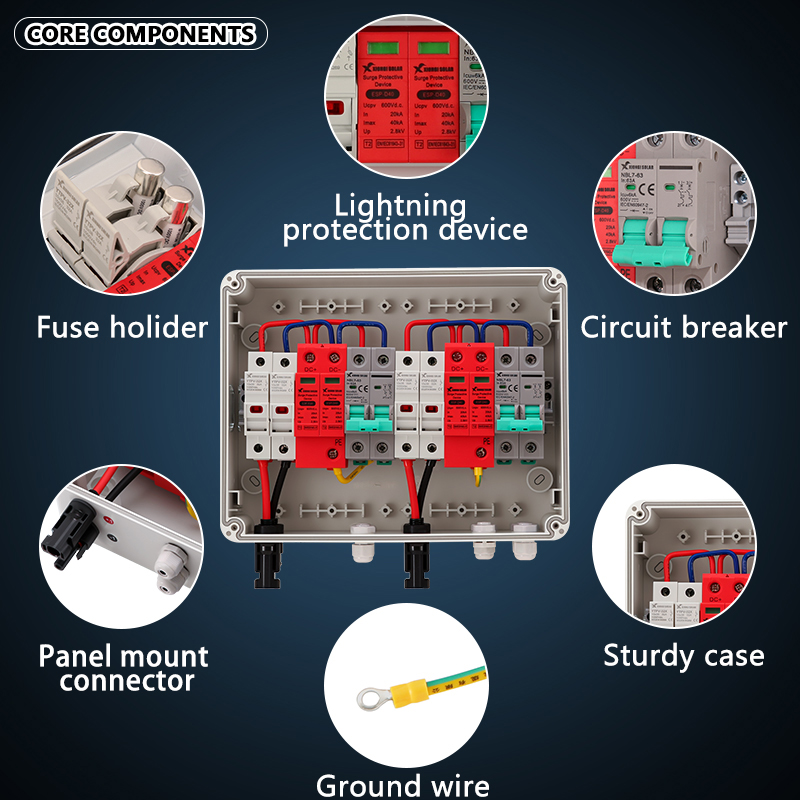 全銅線PVコンビナーボックス 600V 2入力2出力 DCソ - Renewable Energy Us のレビューと価格