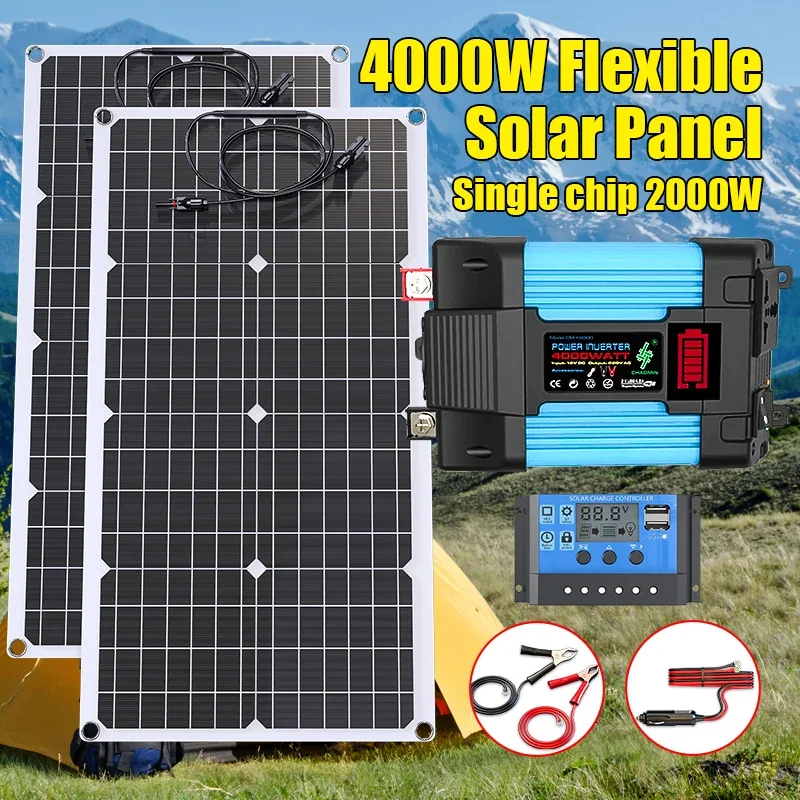 4000W ソーラーパネルキット 12V から 110V/2 - Off Grid Solar Kit のレビューと価格